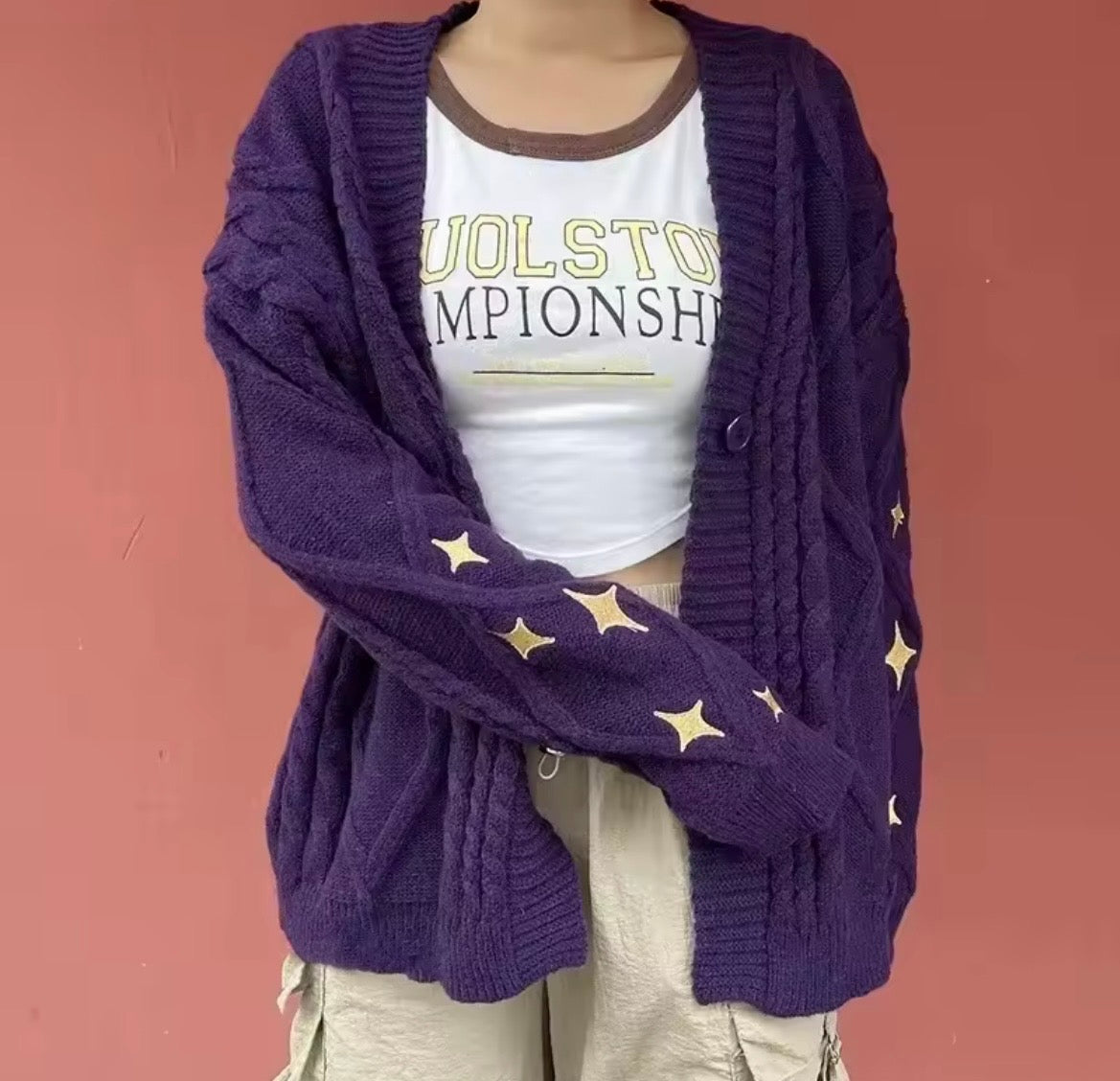 Starry Purple Cardigan