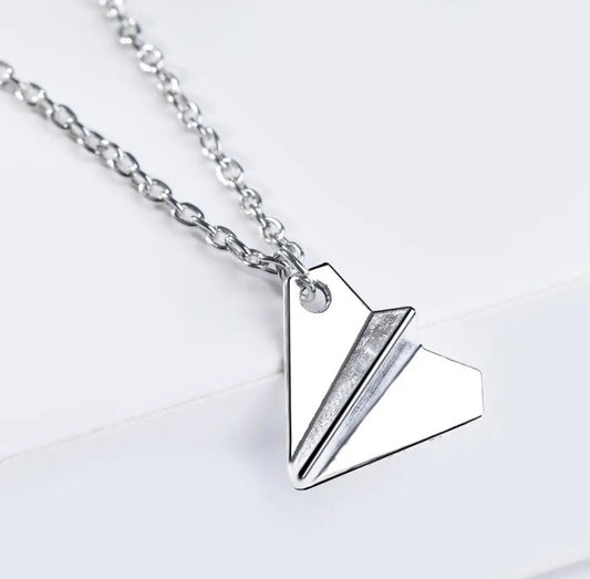 Paper Airplane Necklace