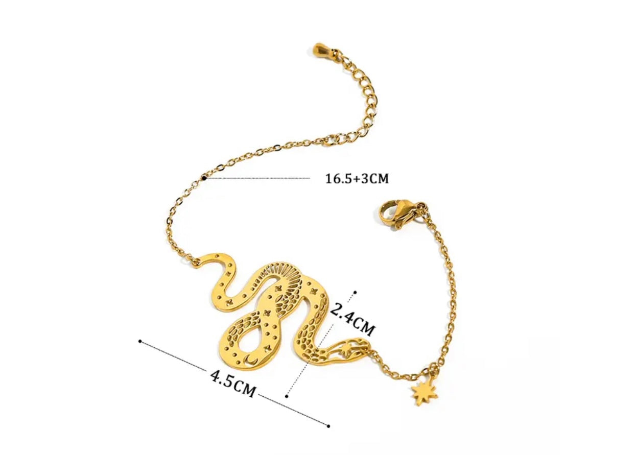 Celestial Gold Serpent - Bracelet