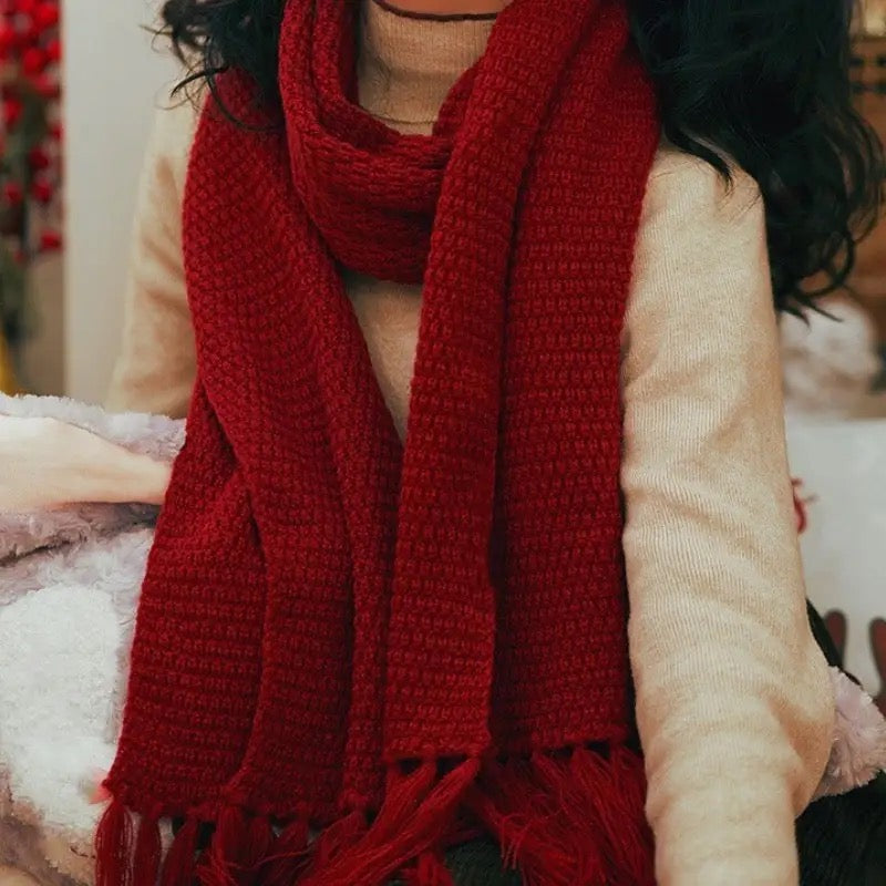 Red Knit Scarf