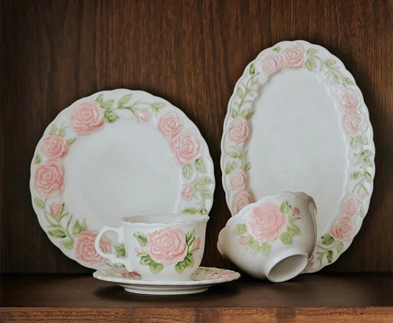 Garden Tea Party Cup and Saucer Set