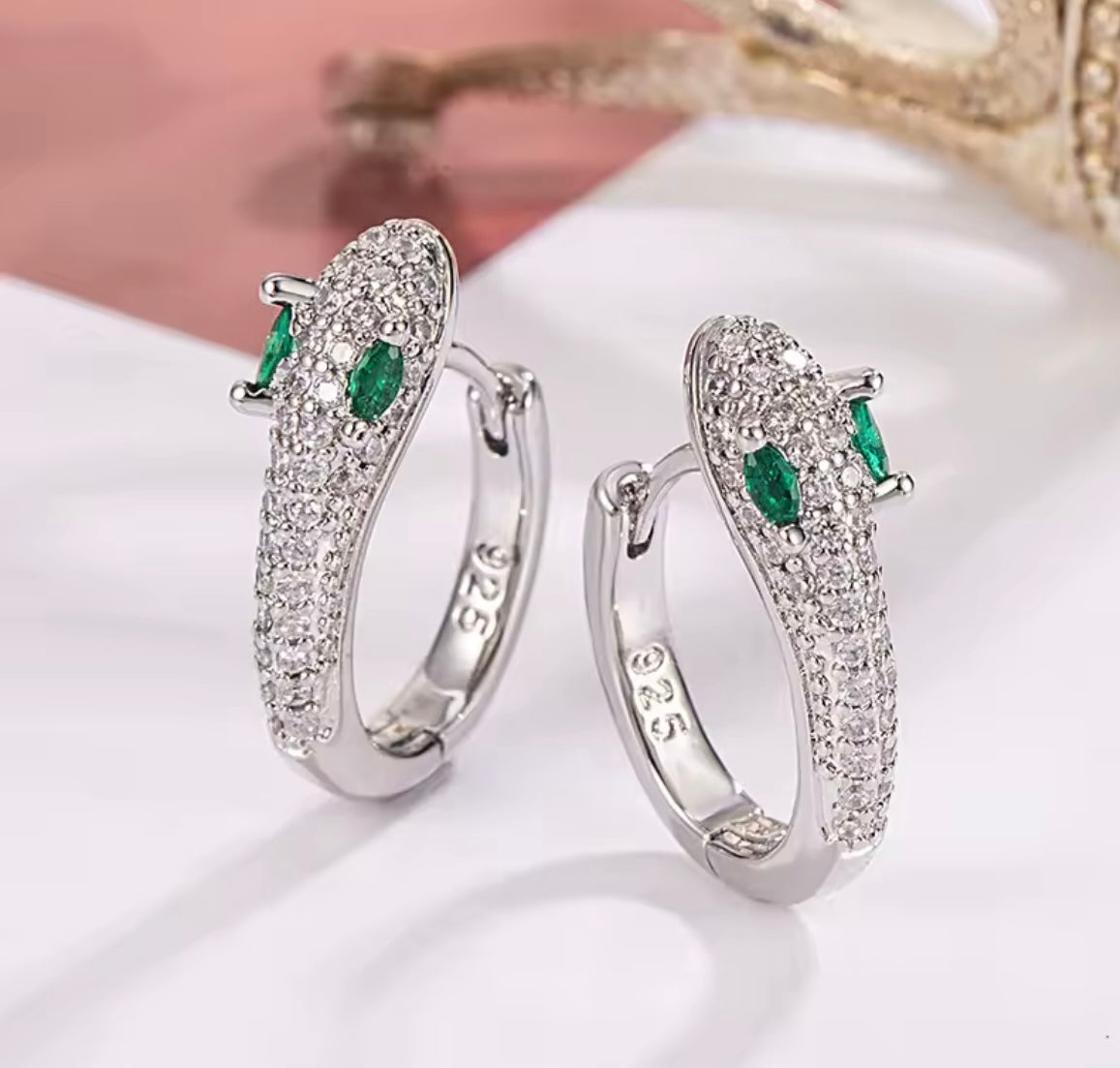 Silver Serpent Earrings