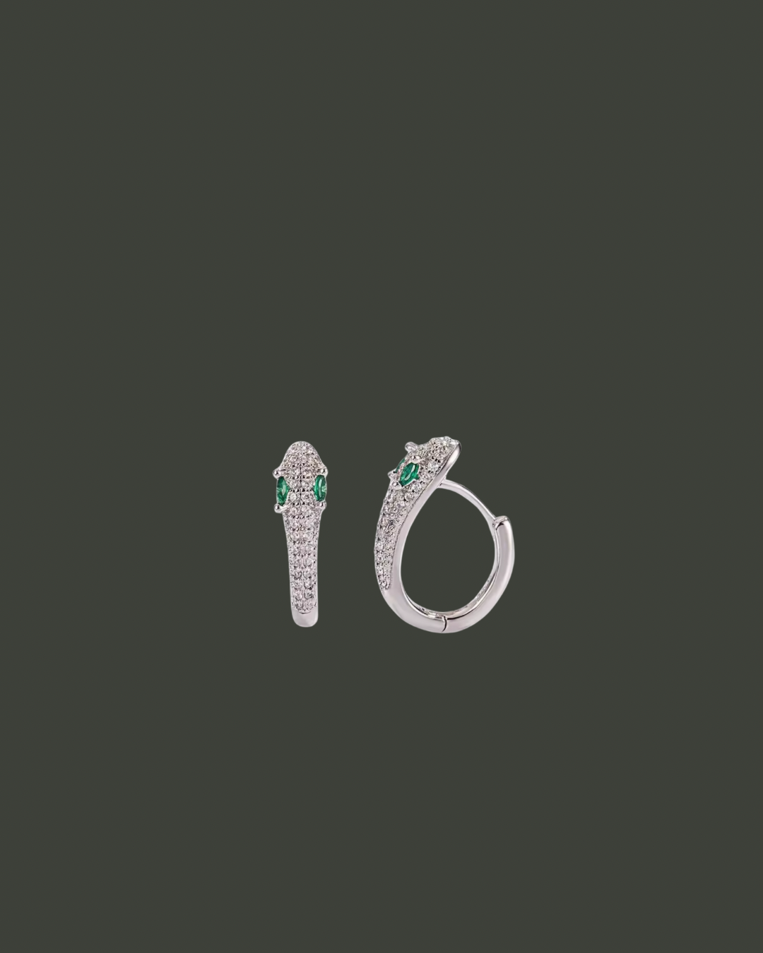 Silver Serpent Earrings