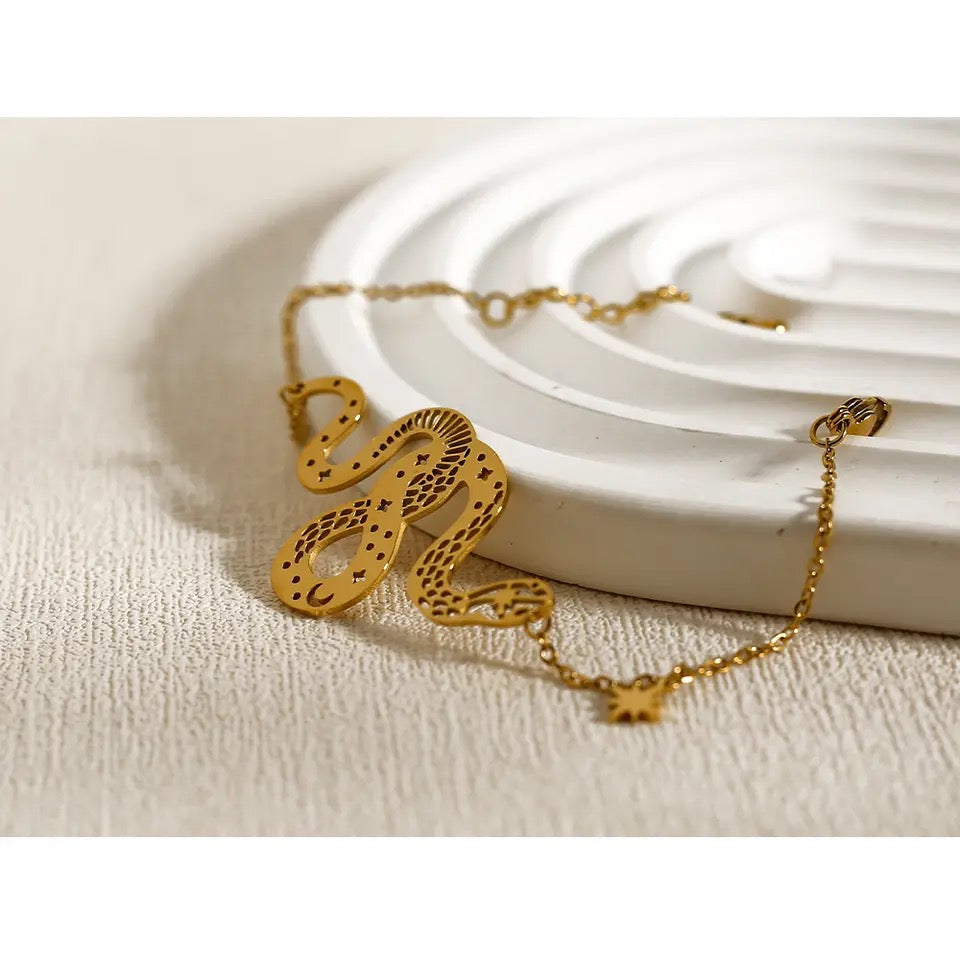Celestial Gold Serpent - Bracelet