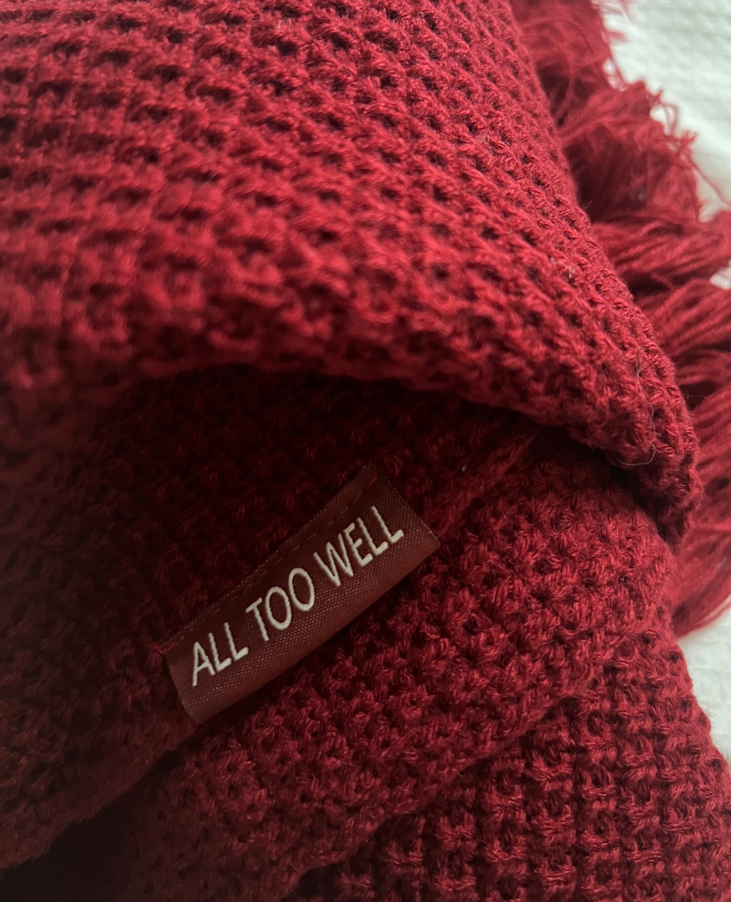 Red Knit Scarf