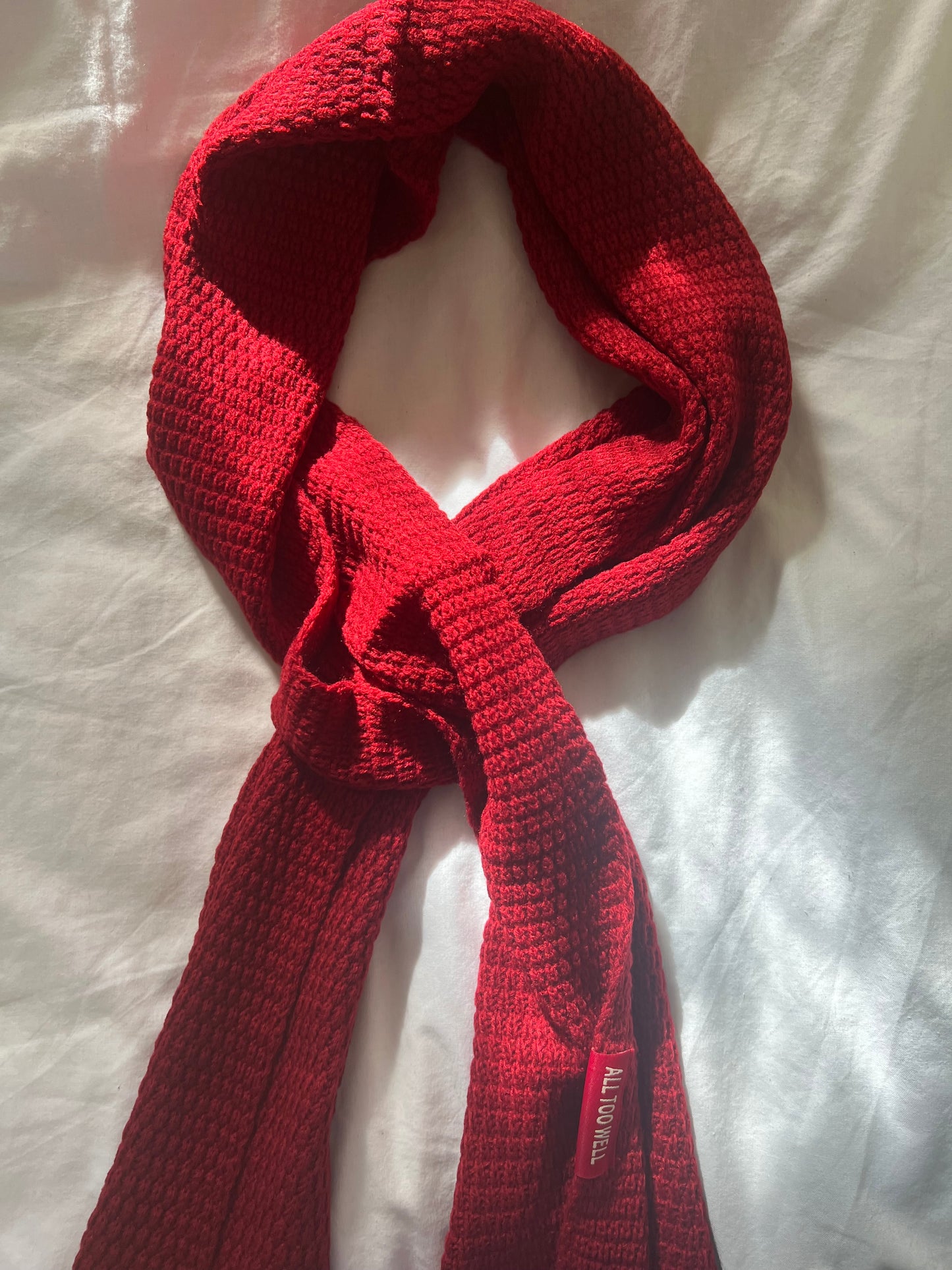 Red Knit Scarf
