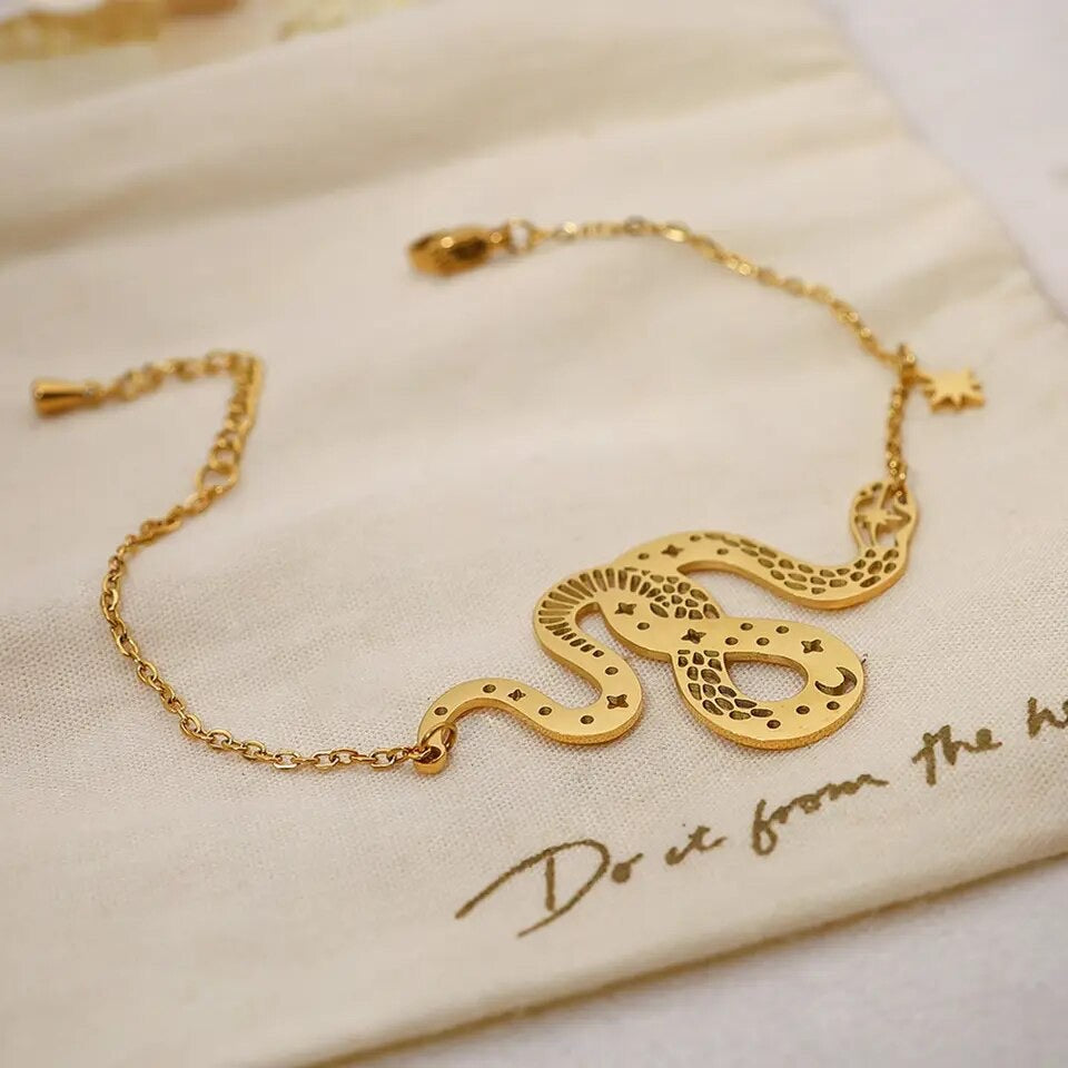 Celestial Gold Serpent - Bracelet