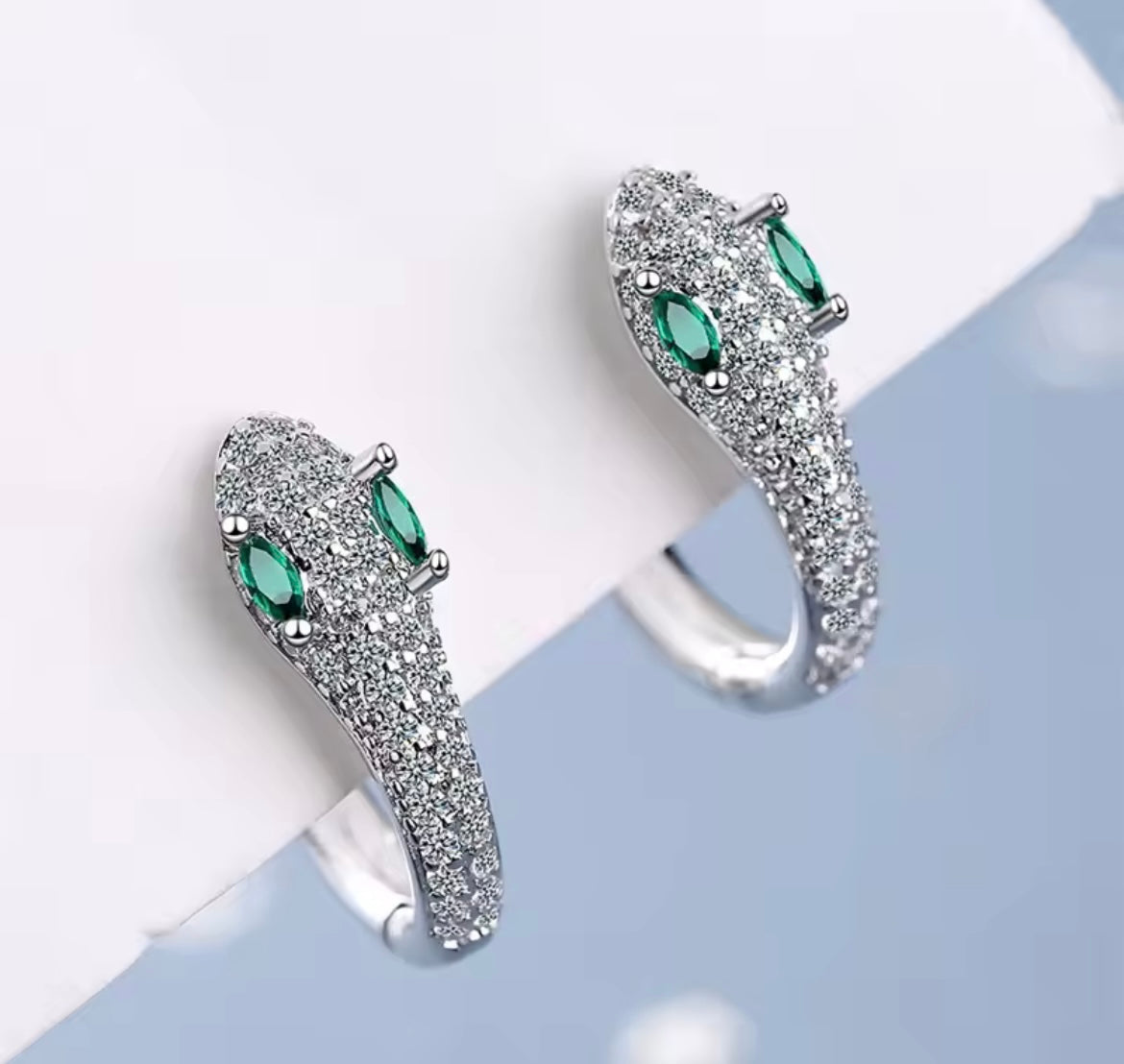 Silver Serpent Earrings