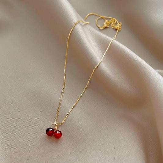 Cherry Lips Necklace