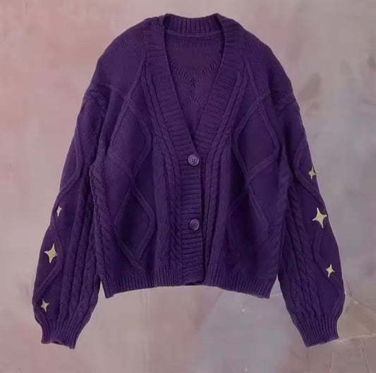 Starry Purple Cardigan