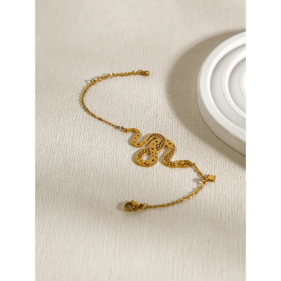 Celestial Gold Serpent - Bracelet