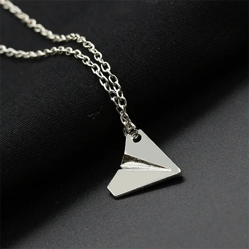 Paper Airplane Necklace