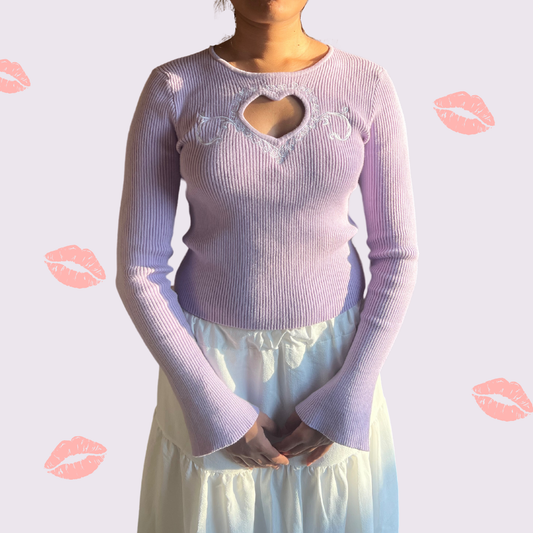 Pastel Purple Sabrina’s Sweater