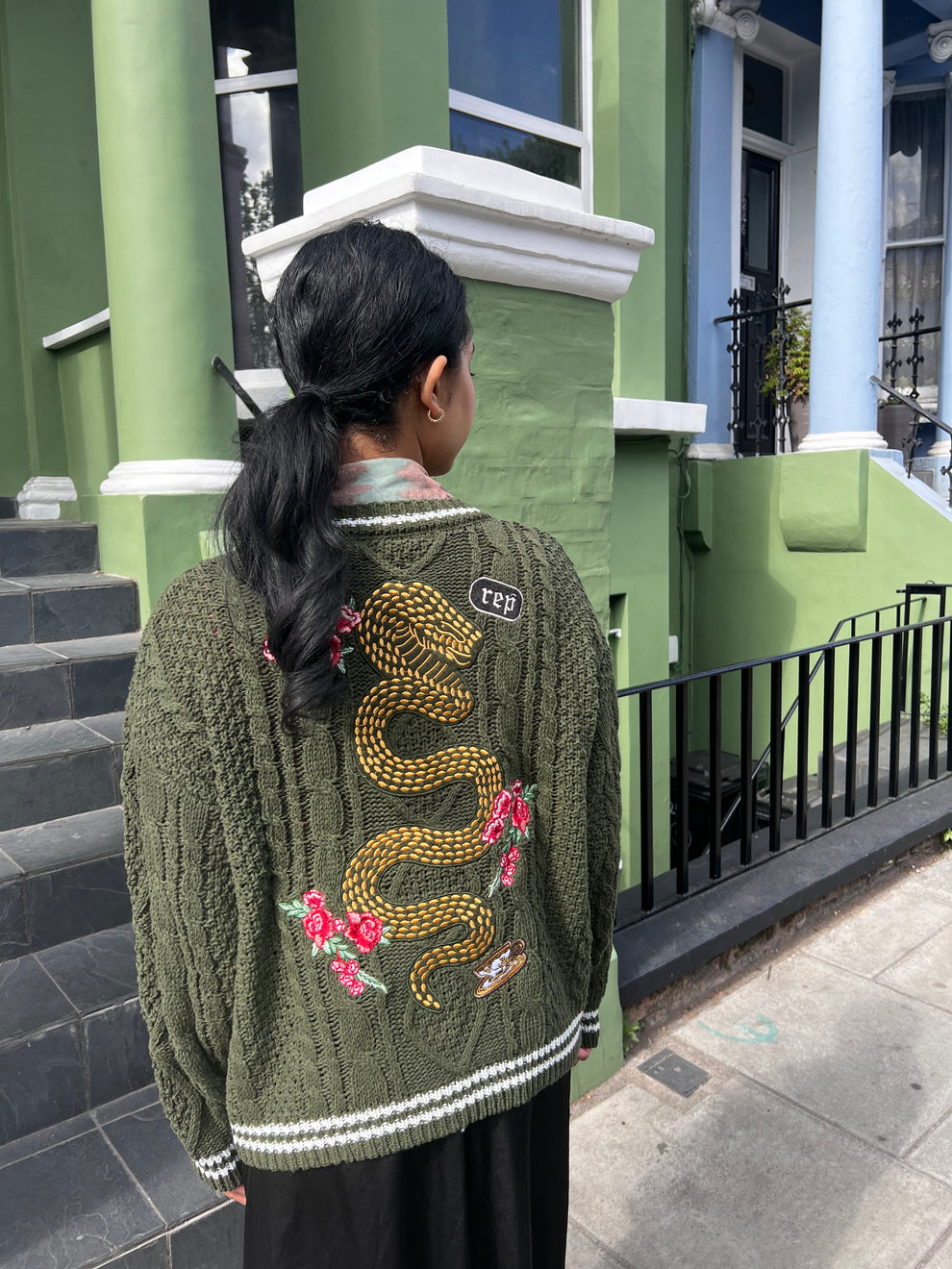 Rep Cardigan Rep Serpent Cardigan – Ari Embroidery Studio