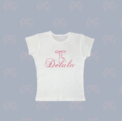 Delulu Cropped Tee