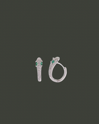 Silver Serpent Earrings