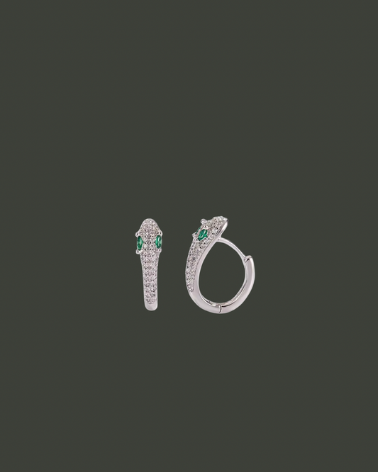Silver Serpent Earrings
