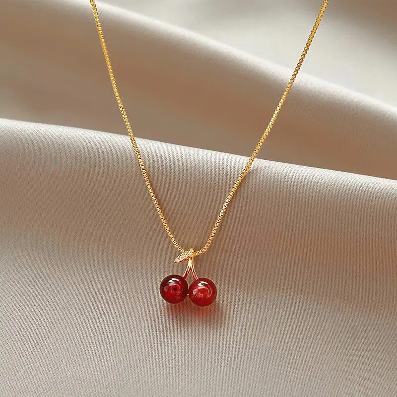 Cherry Lips Necklace