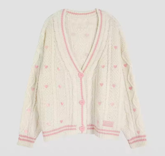 Dainty Lover Hearts Cardigan