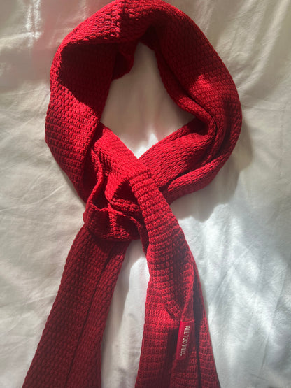 Red Knit Scarf