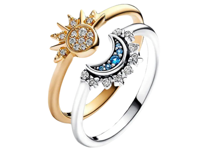 Sunshine & Midnight Moon Ring Combo