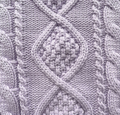 Bestickter Cardigan in Lila mit Sternenmuster