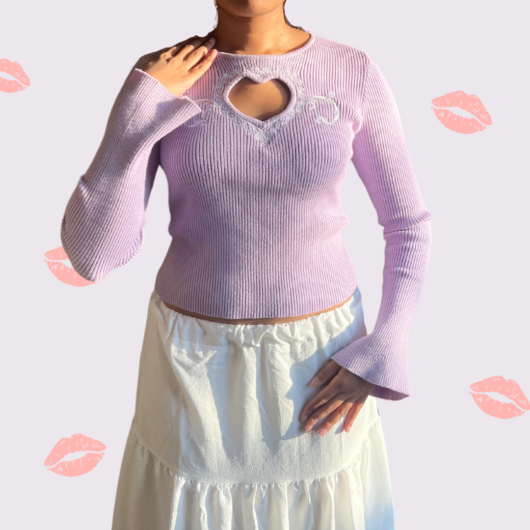 Pastel Purple Sabrina’s Sweater