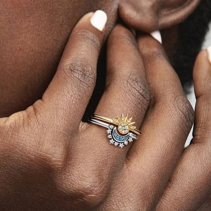 Sunshine & Midnight Moon Ring Combo