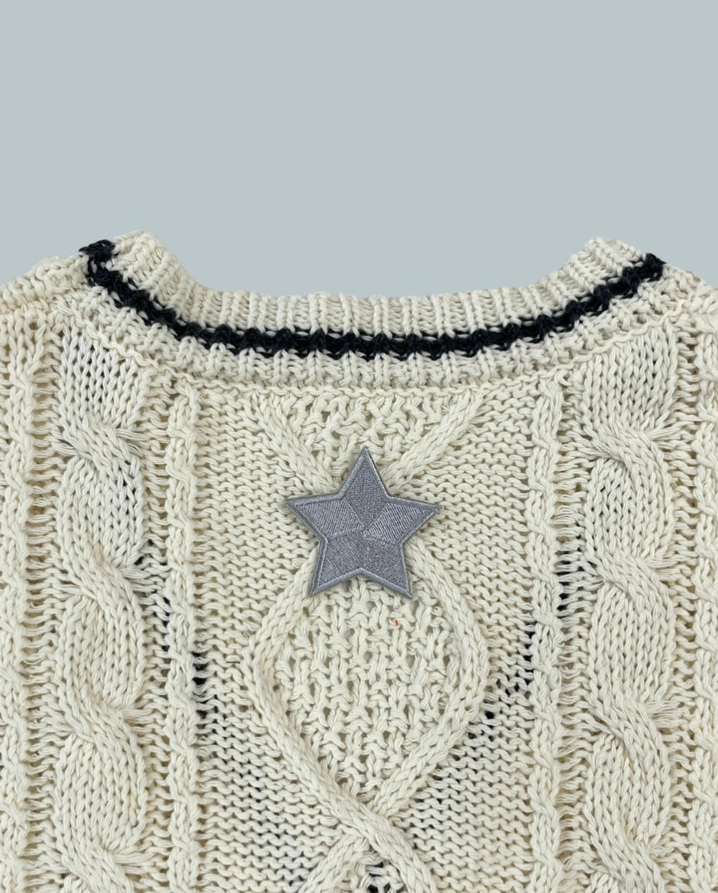 DIY Star Patch Cardigan