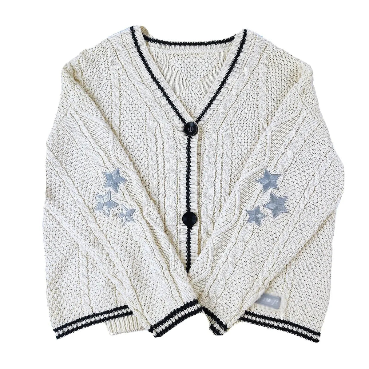 OG Beige Star Patch Cardigan - Limited Release