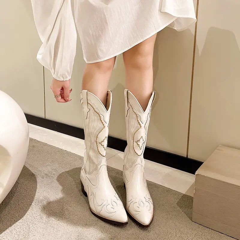 White Cowgirl Concert Boots